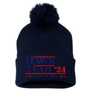 Hawk Tuah 24 Spit On That Thang Pom Pom 12in Knit Beanie