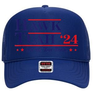 Hawk Tuah 24 Spit On That Thang High Crown Mesh Back Trucker Hat