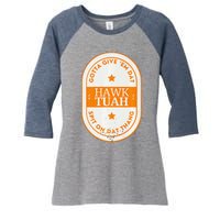 Hawk Tuah 2024 Tennessee Premium Women's Tri-Blend 3/4-Sleeve Raglan Shirt