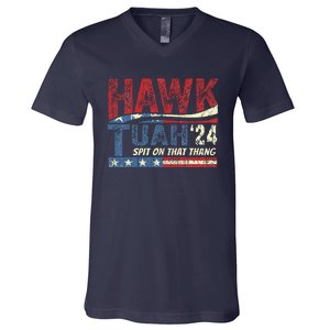 Hawk Tuah 24 Spit On That Thang V-Neck T-Shirt