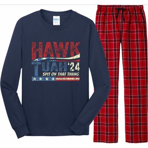 Hawk Tuah 24 Spit On That Thang Long Sleeve Pajama Set