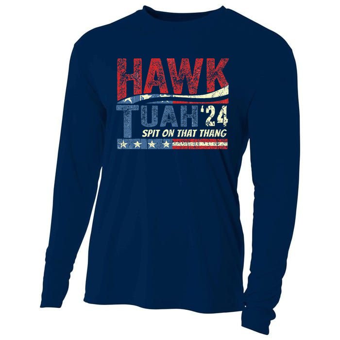 Hawk Tuah 24 Spit On That Thang Cooling Performance Long Sleeve Crew