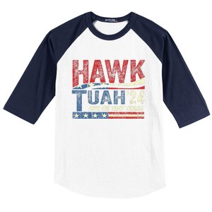 Hawk Tuah 24 Spit On That Thang Baseball Sleeve Shirt