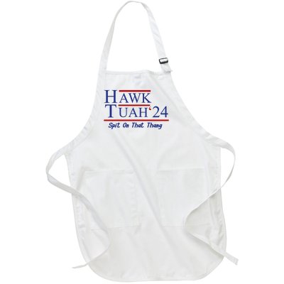 Hawk Tuah 24 Spit On That Thang Full-Length Apron With Pockets