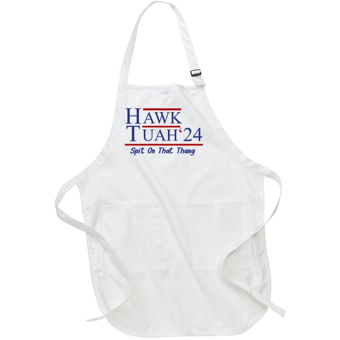 Hawk Tuah 24 Spit On That Thang Full-Length Apron With Pockets