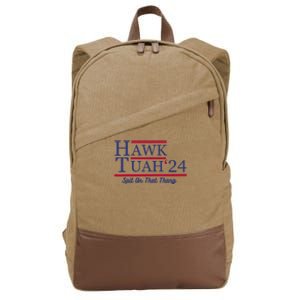 Hawk Tuah 24 Spit On That Thang Cotton Canvas Backpack