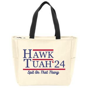 Hawk Tuah 24 Spit On That Thang Zip Tote Bag