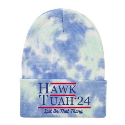 Hawk Tuah 24 Spit On That Thang Tie Dye 12in Knit Beanie