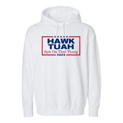 Hawk Tuah 2024 Utah Garment-Dyed Fleece Hoodie