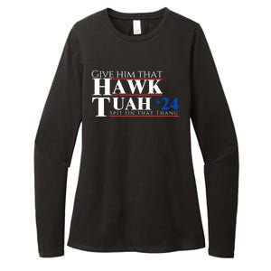 Hawk Tuah 24 Spit On That Thang Womens CVC Long Sleeve Shirt