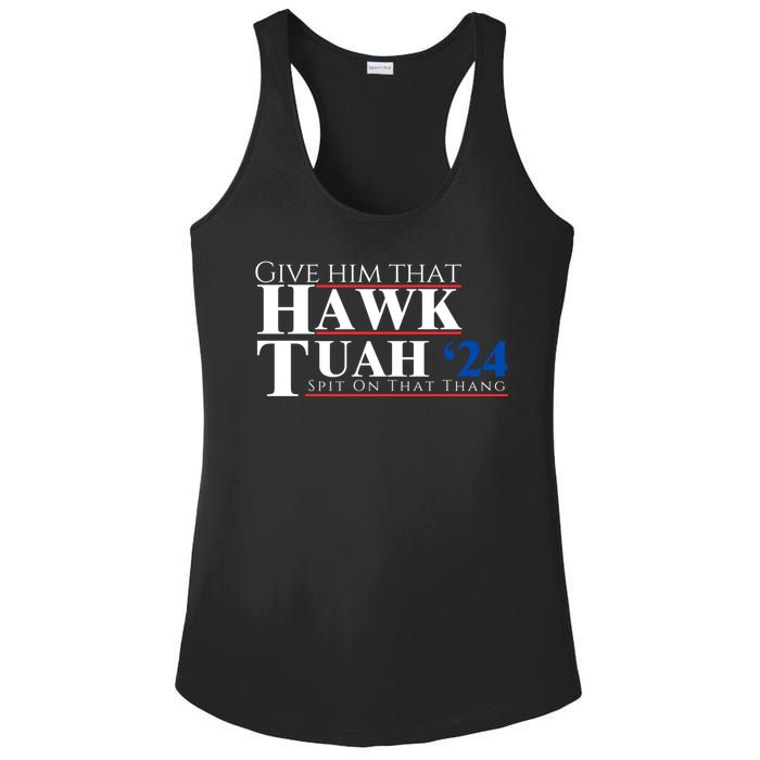 Hawk Tuah 24 Spit On That Thang Ladies PosiCharge Competitor Racerback Tank