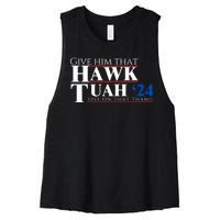 Hawk Tuah 24 Spit On That Thang Women's Racerback Cropped Tank