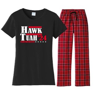 Hawk Tuah 24 Spit On That Thang Women's Flannel Pajama Set