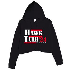 Hawk Tuah 24 Spit On That Thang Crop Fleece Hoodie