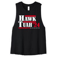 Hawk Tuah 24 Spit On That Thang Women's Racerback Cropped Tank