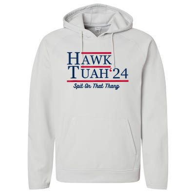 Hawk Tuah 24 Spit On That Performance Fleece Hoodie