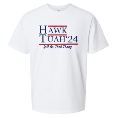 Hawk Tuah 24 Spit On That Thang Funny Saying Quote Sueded Cloud Jersey T-Shirt