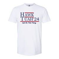 Hawk Tuah 24 Spit On That Thang Funny Saying Quote Softstyle CVC T-Shirt