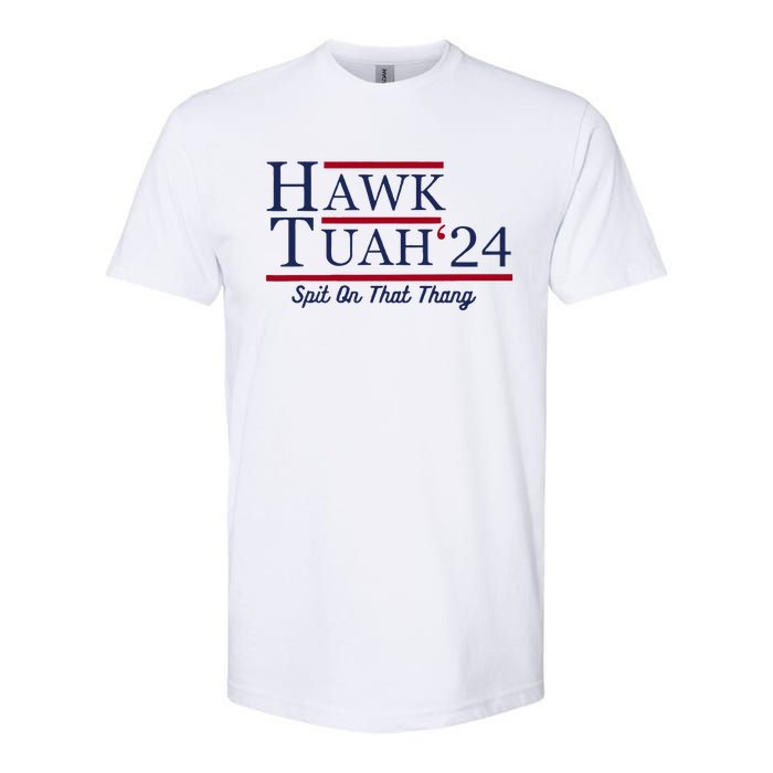 Hawk Tuah 24 Spit On That Thang Funny Saying Quote Softstyle CVC T-Shirt