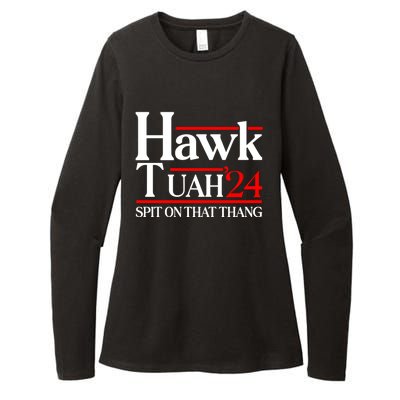 Hawk Tuah 24 Spit On That Thang Womens CVC Long Sleeve Shirt