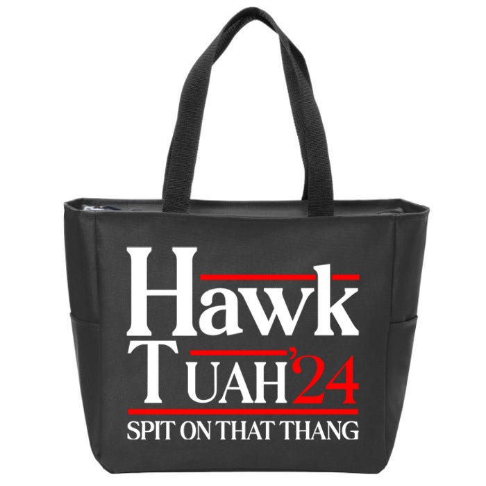 Hawk Tuah 24 Spit On That Thang Zip Tote Bag