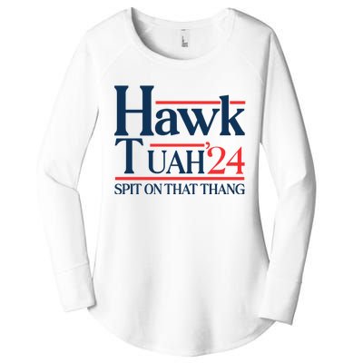 Hawk Tuah 24 Spit On That Thang Women's Perfect Tri Tunic Long Sleeve Shirt