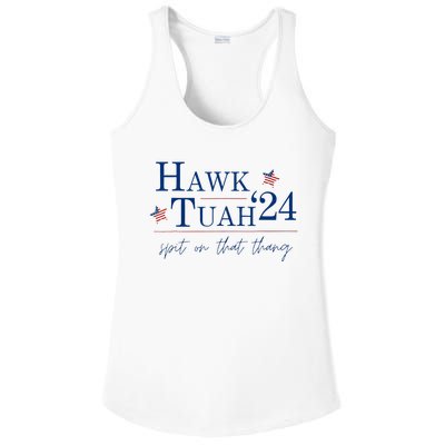 Hawk Tuah 24 Spit On That Thang Ladies PosiCharge Competitor Racerback Tank