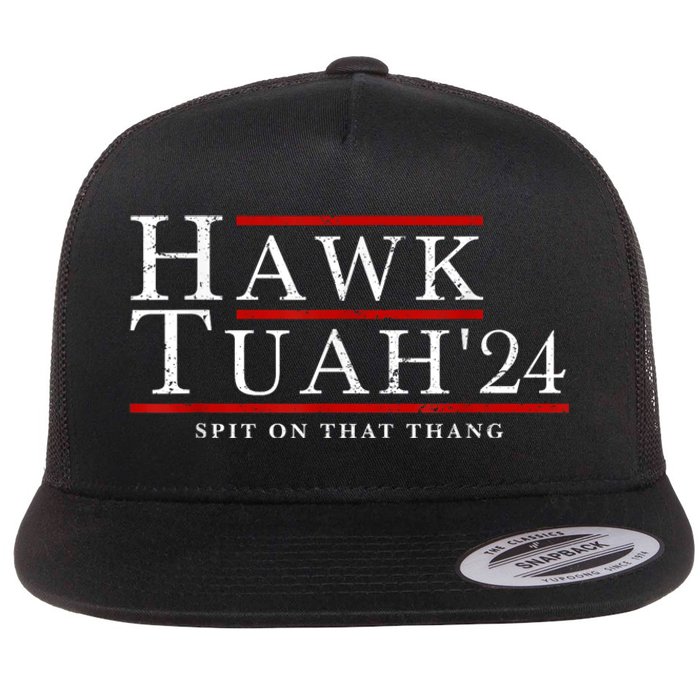 Hawk Tuah 24 Spit On That Thang Flat Bill Trucker Hat