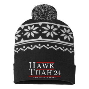 Hawk Tuah 24 Spit On That Thang USA-Made Snowflake Beanie