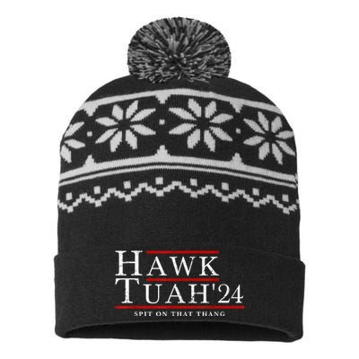 Hawk Tuah 24 Spit On That Thang USA-Made Snowflake Beanie