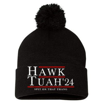 Hawk Tuah 24 Spit On That Thang Pom Pom 12in Knit Beanie