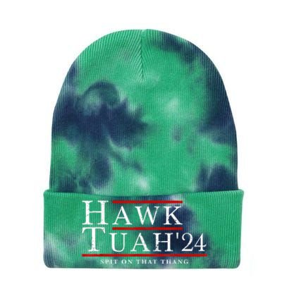 Hawk Tuah 24 Spit On That Thang Tie Dye 12in Knit Beanie