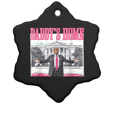 Home Trump 2024 Take America Back Daddys Trump Won 2024 Gift Ceramic Star Ornament