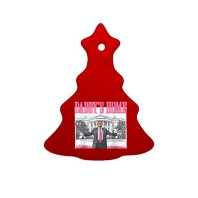 Home Trump 2024 Take America Back Daddys Trump Won 2024 Gift Ceramic Tree Ornament