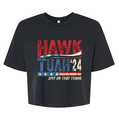 Hawk Tuah 24 Spit On That Thang Bella+Canvas Jersey Crop Tee