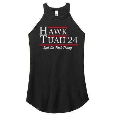 Hawk Tuah 24 Spit On That Thang Women’s Perfect Tri Rocker Tank