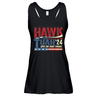 Hawk Tuah 24 Spit On That Thang Hawk Tuah 2024 Funny Viral Design Ladies Essential Flowy Tank