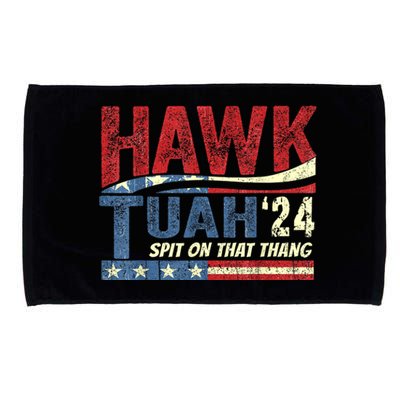 Hawk Tuah 24 Spit On That Thang Hawk Tuah 2024 Funny Viral Design Microfiber Hand Towel