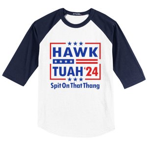 Hawk Tush 2024 Usa Flag Election Parody Baseball Sleeve Shirt