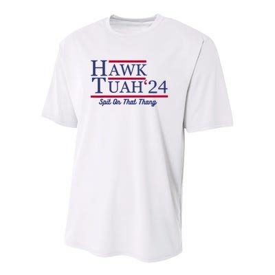 Hawk Tuah 24 Spit On That Thang Youth Performance Sprint T-Shirt