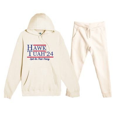 Hawk Tuah 24 Spit On That Thang Premium Hooded Sweatsuit Set