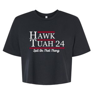 Hawk Tuah 24 Spit On That Thang Bella+Canvas Jersey Crop Tee