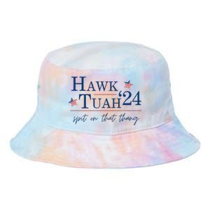 Hawk Tuah 24 Election Tiktok Trend Political Funny Tie Dye Newport Bucket Hat