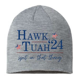 Hawk Tuah 24 Election Tiktok Trend Political Funny Sustainable Beanie