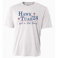 Hawk Tuah 24 Election Tiktok Trend Political Funny Cooling Performance Crew T-Shirt