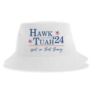 Hawk Tuah 24 Election Tiktok Trend Political Funny Sustainable Bucket Hat