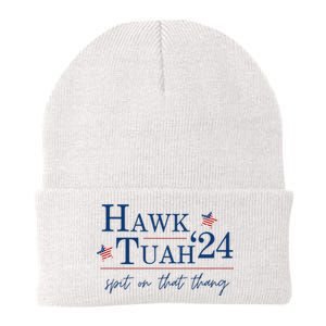 Hawk Tuah 24 Election Tiktok Trend Political Funny Knit Cap Winter Beanie