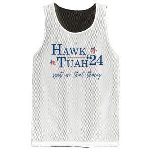 Hawk Tuah 24 Election Tiktok Trend Political Funny Mesh Reversible Basketball Jersey Tank