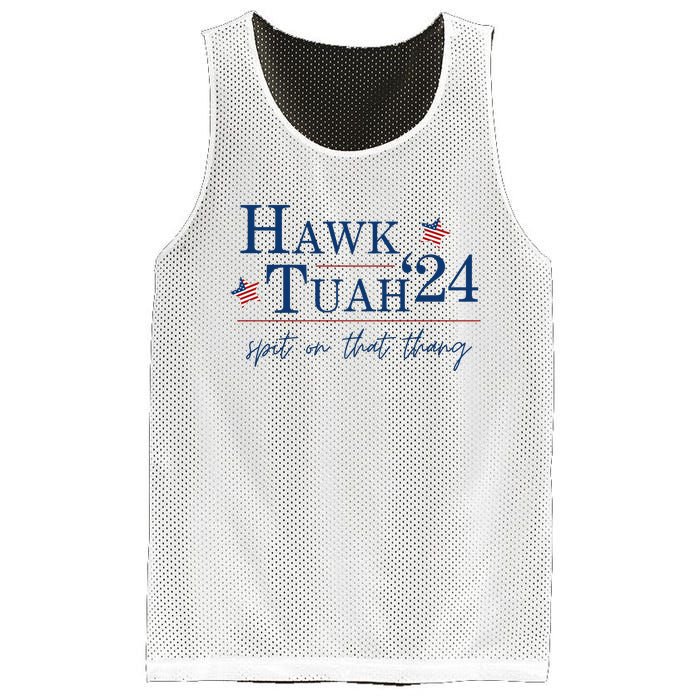 Hawk Tuah 24 Election Tiktok Trend Political Funny Mesh Reversible Basketball Jersey Tank