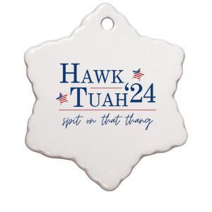 Hawk Tuah 24 Election Tiktok Trend Political Funny Ceramic Star Ornament